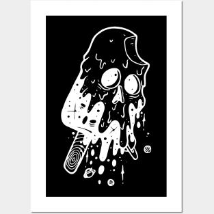 Skull ice cream for Halloween Posters and Art